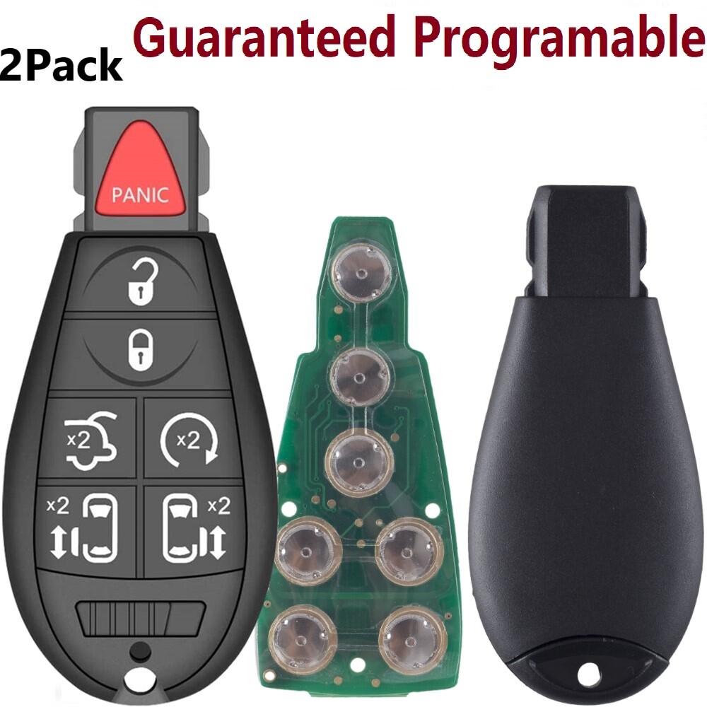 2 Remote Car Key Fob For 2008-2020 Dodge Grand Caravan Chrysler Town&Country