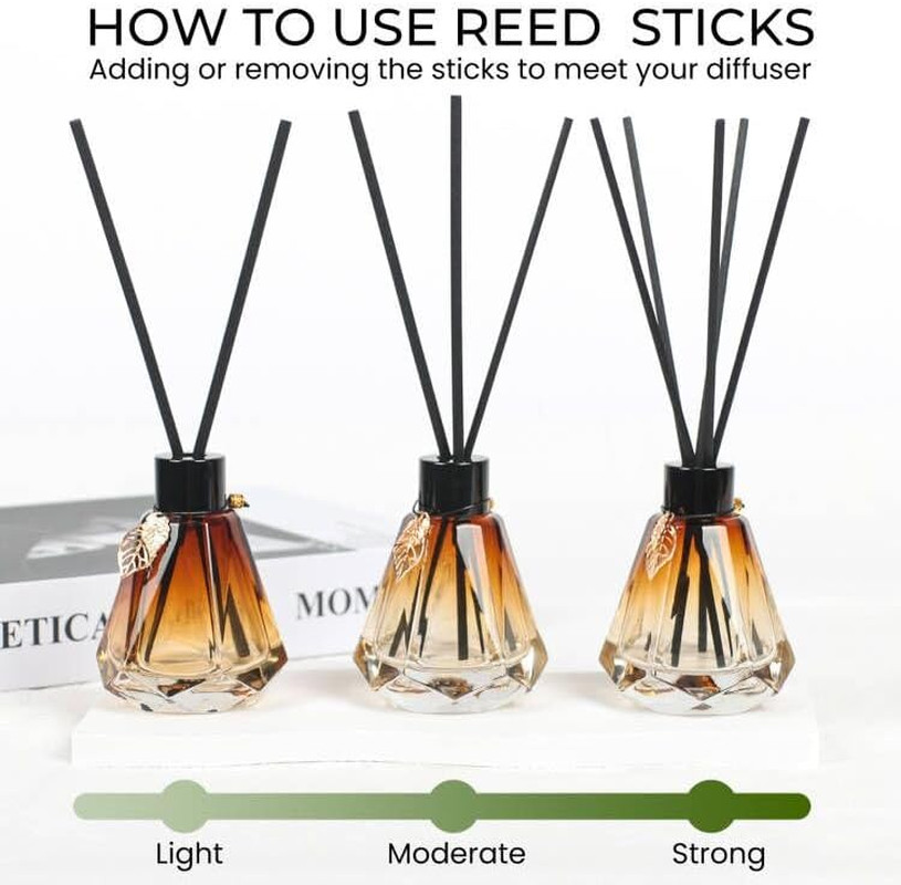 Reed Diffuser, 4Pcs Reed Diffuser Empty Bottles with 20Pcs Reed Diffuser Sticks,