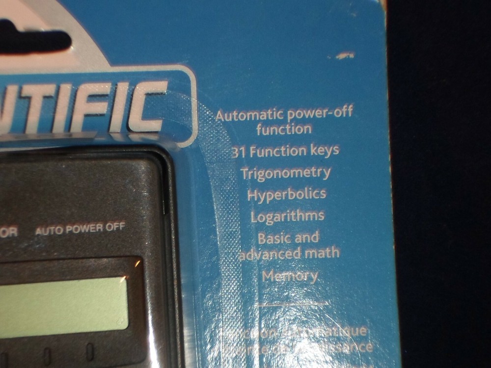 Scientific Calculator Merangue Basic & Advanced Math Black 31 Functions B18-15