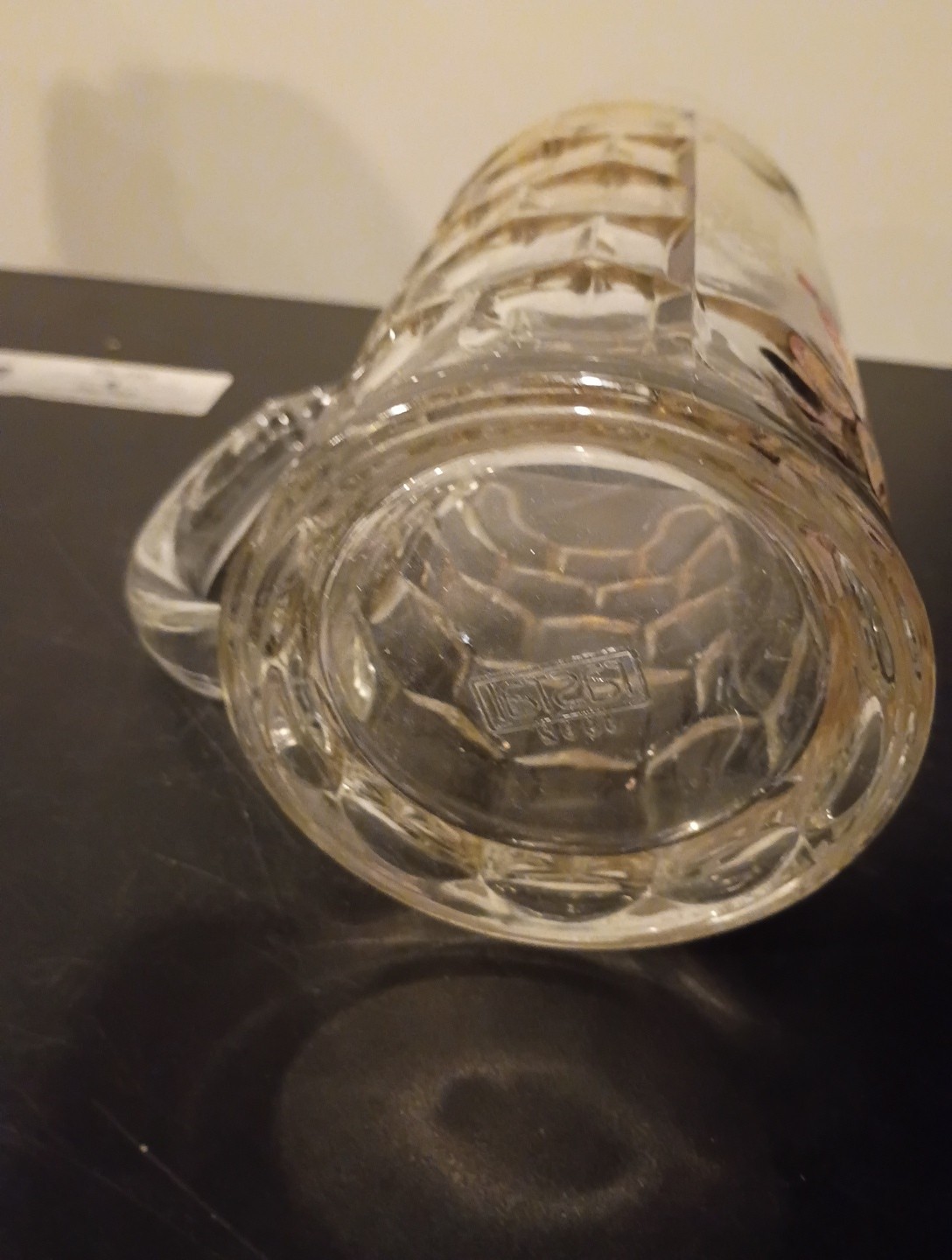 Rothenburger Landwehr Bier Privatbraueri Worner 1-liter Dimpled Glass Beer Mug