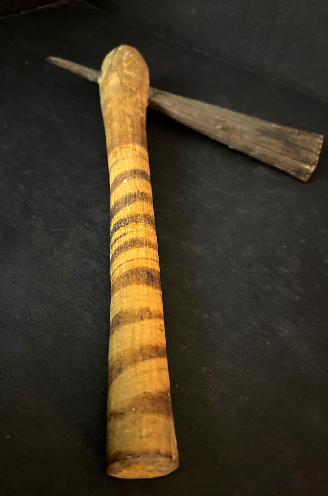 SPIKED WAR CLUB-TOMAHAWK Authentic Native American Antique Hand Carved