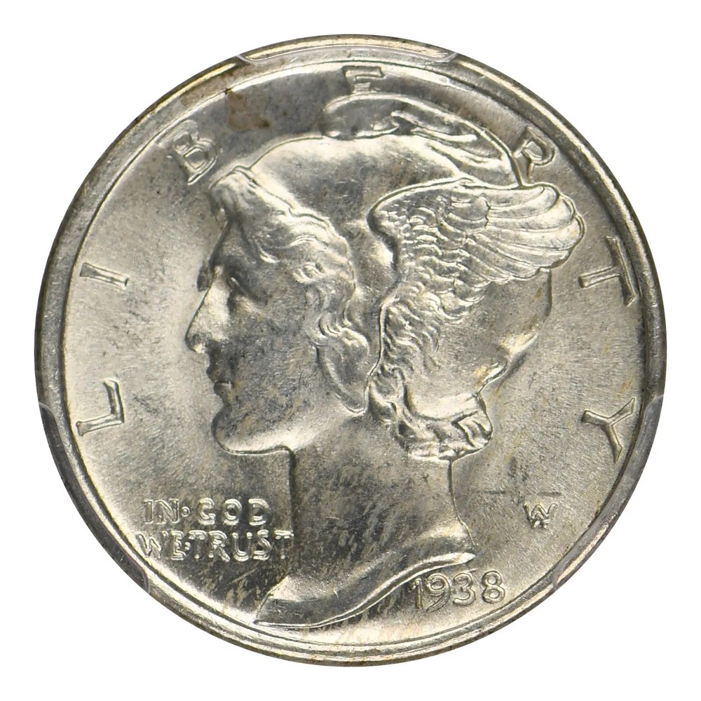 1938-S Mercury Dime PCGS MS-64 FB