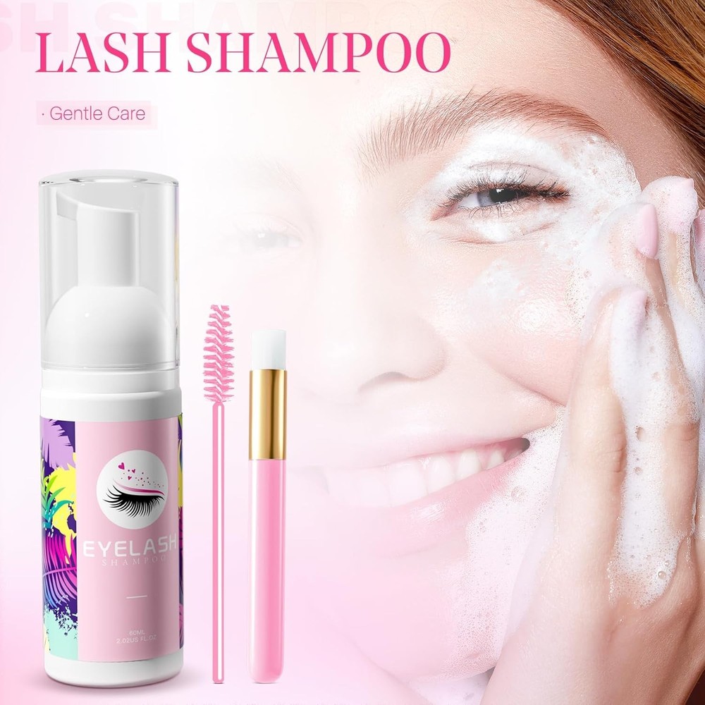 Lash Shampoo for Extensions 60ml Eyelash Extension Cleanser