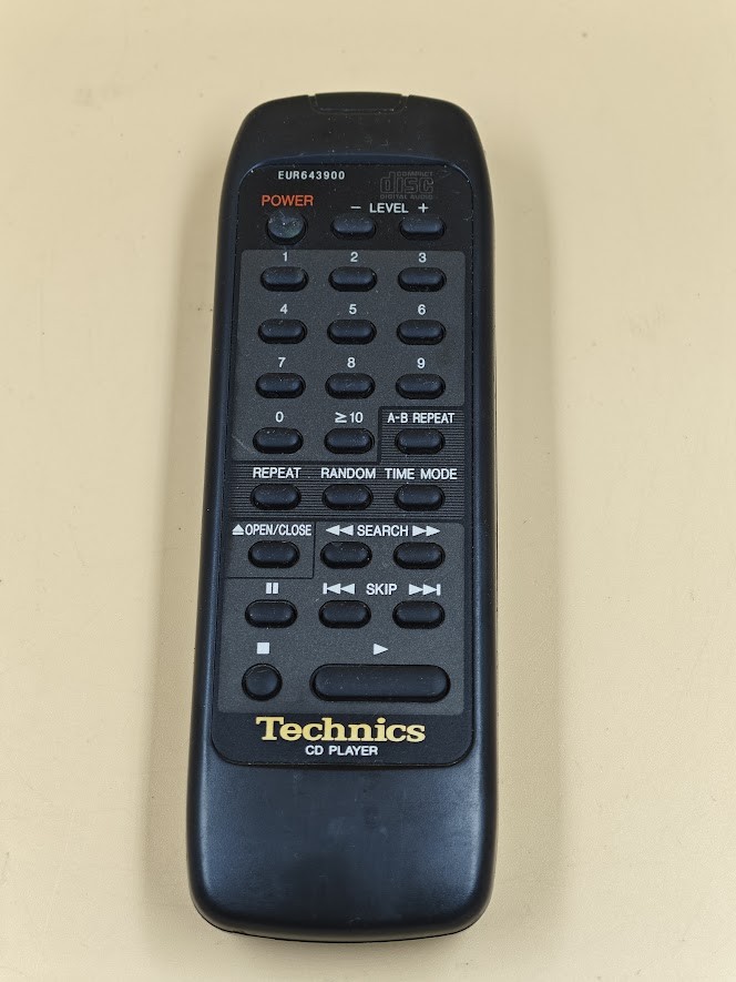 Technics CD Player Remote Control EUR643900 - Used, Fully Working