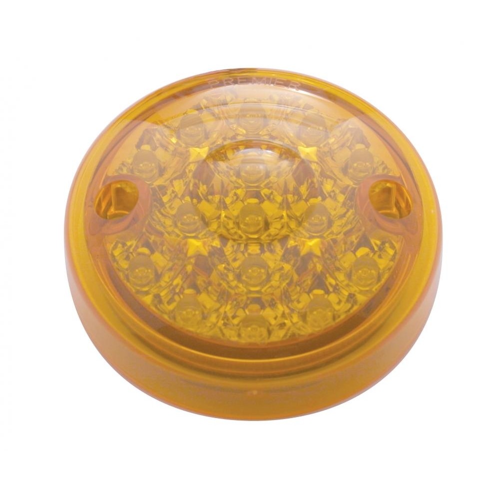 15 LED 3" Dual Function Reflector Double Face Light - Amber LED/Amber Lens