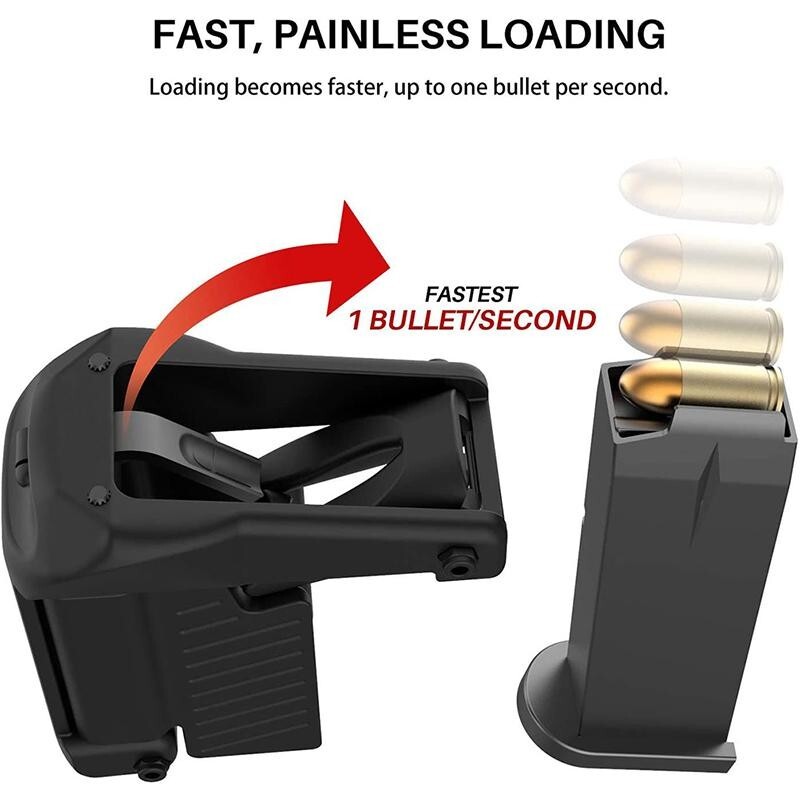 Portable Raptor Universal Pistol Speed Loader for Magazines from .380 9mm-45 ACP