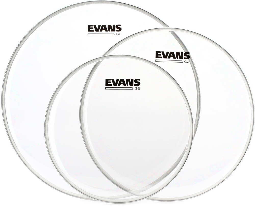Evans G2 Tom Pack - 10", 12", 14" - Clear