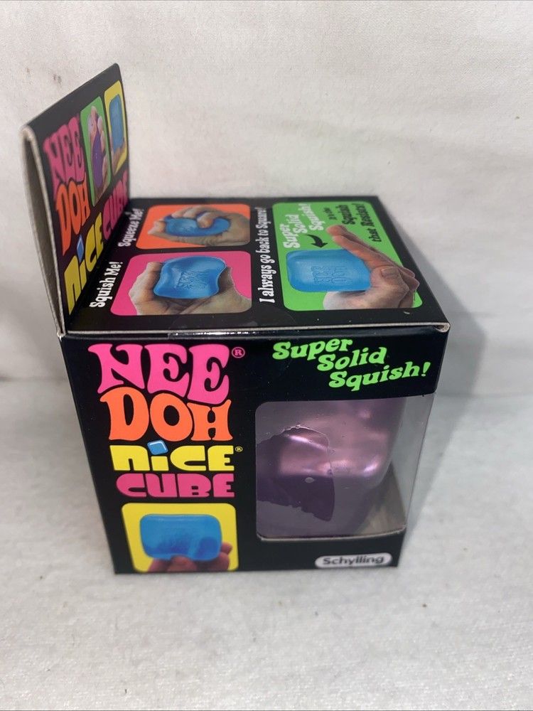 Nee Doh-Nice Cube-Super Solid Squish-Purple-Sealed