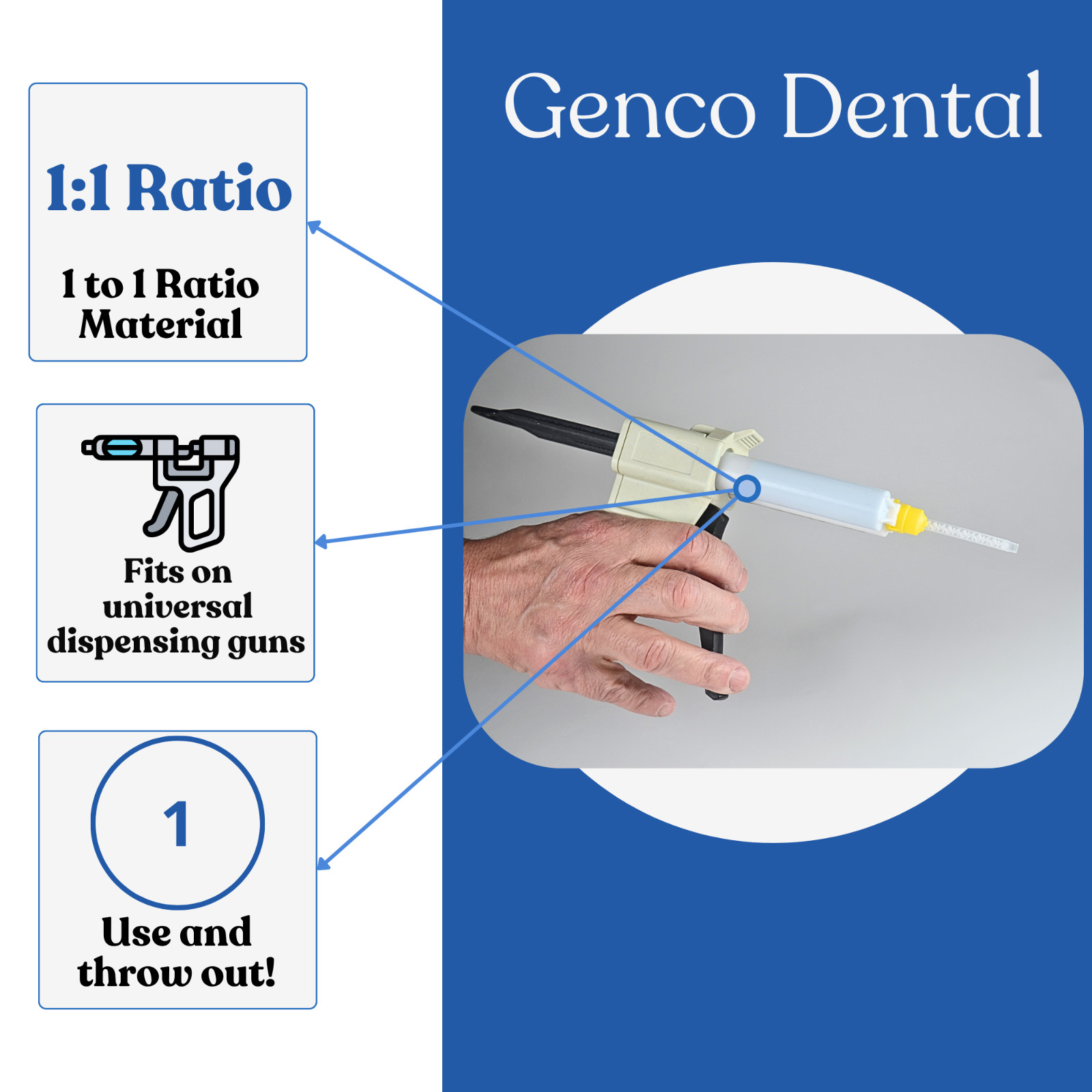 Yellow Dental Impression Mixing Tips (50 pcs)