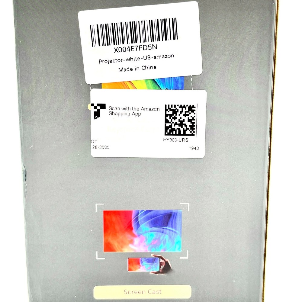 LED Source HDMI Tabletop Projector With Screen Cast Model X1BQ - White