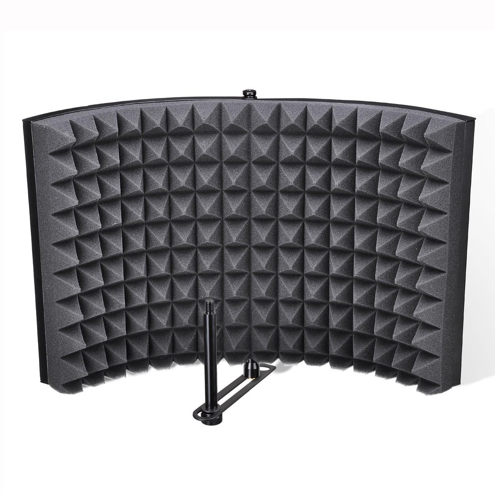 2 Fold Microphone Isolation Shield Video Studio Recording Absorber Foam Panel