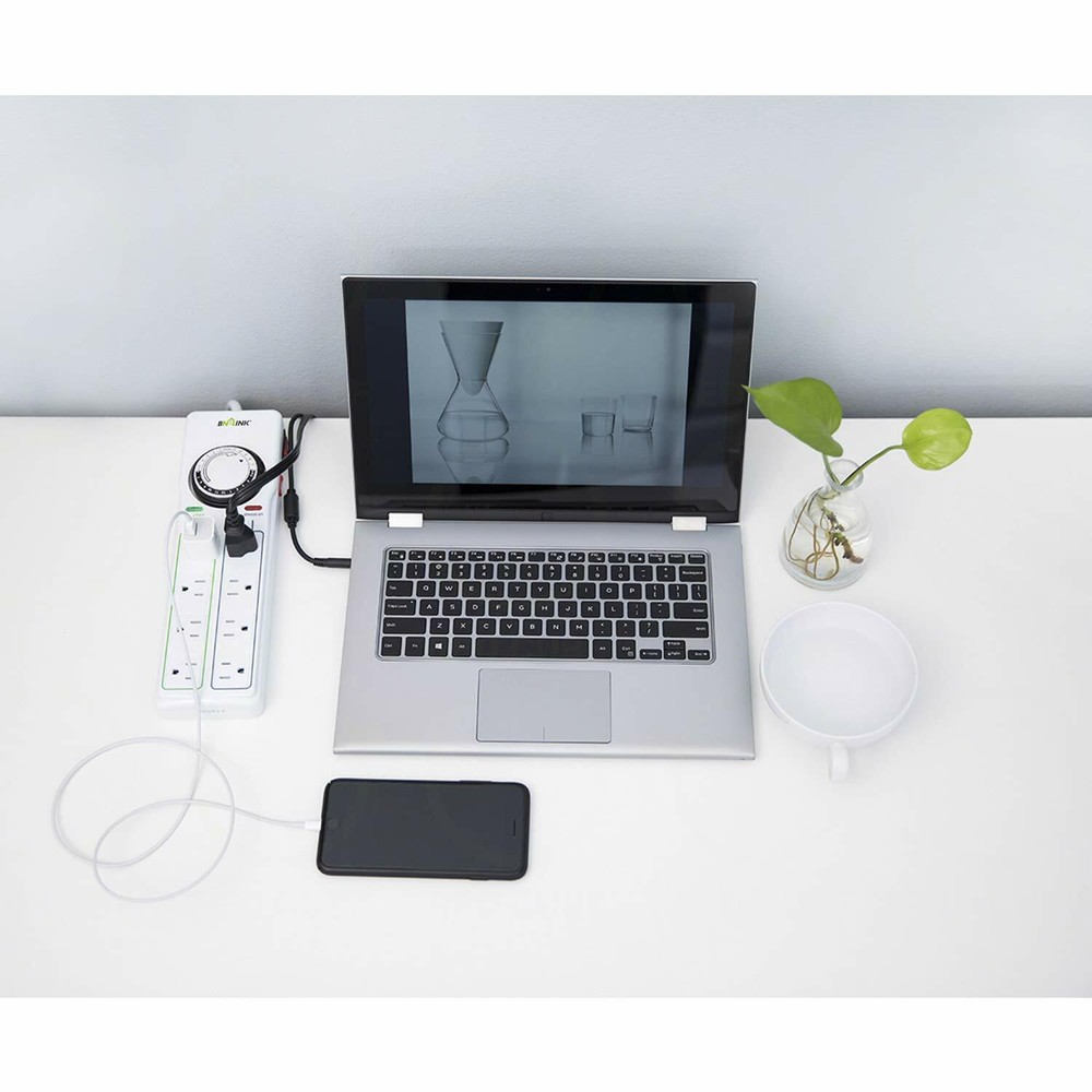 BN-LINK Surge Protector with 8 Outlets & Timer Power Strip Mechanical Auto timer