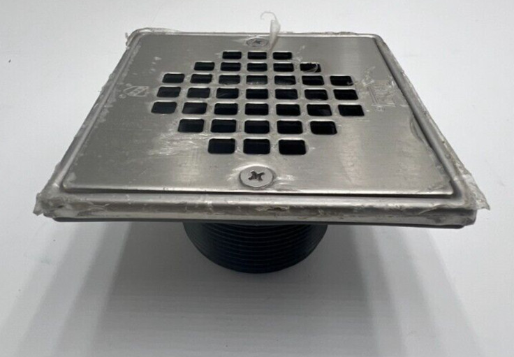 2 Pack Oatey 130 Series Drain Square Silver Black