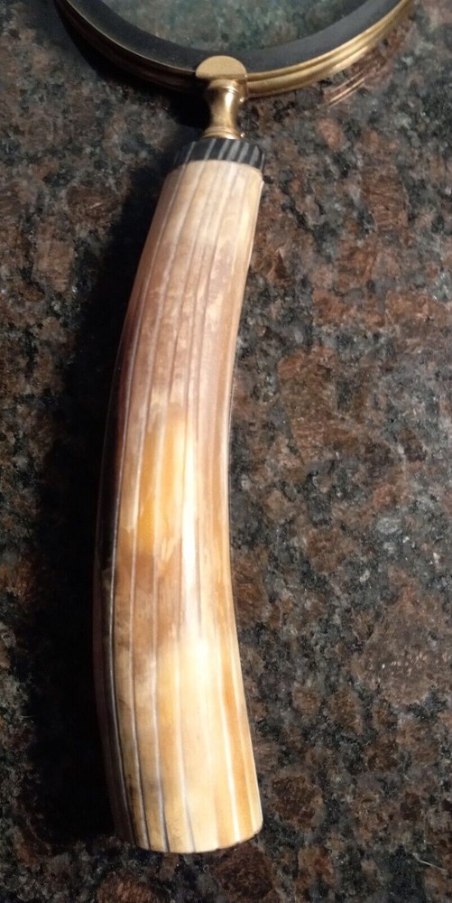 Vintage Horn/Bone Handle 13" Magnifying Glass