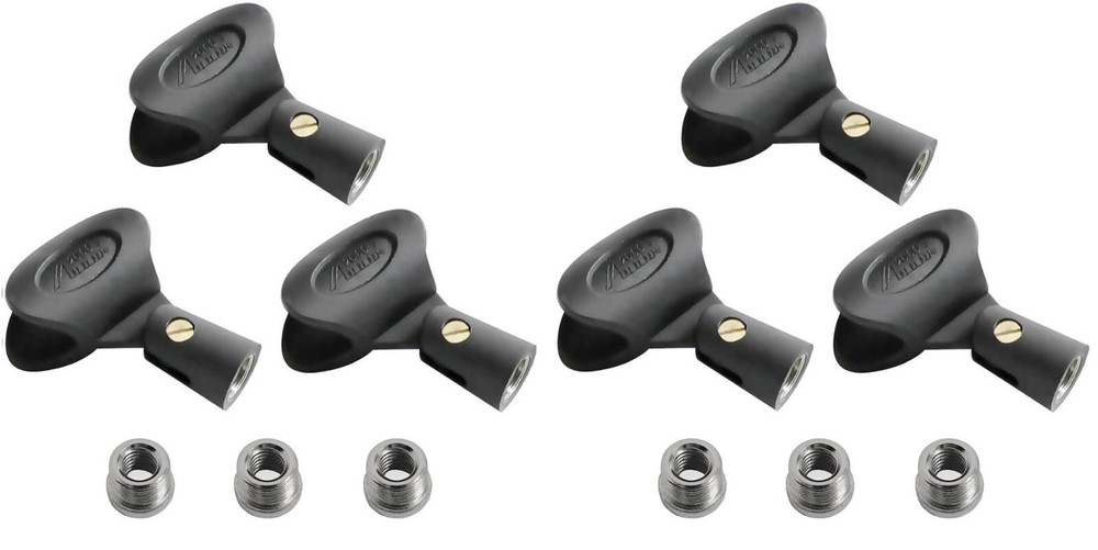 Audio2000'S AMC4182x6 Wireless Microphone HolderS with adapters (6 Pack) New