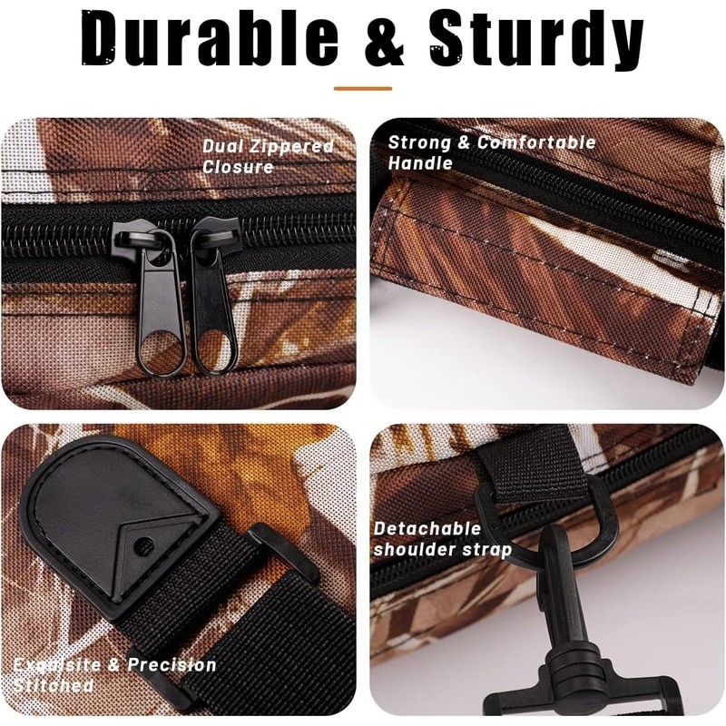 Lightweight Compound Bow Bag W/ Backpack Straps Accessories Pocket Soft Padding