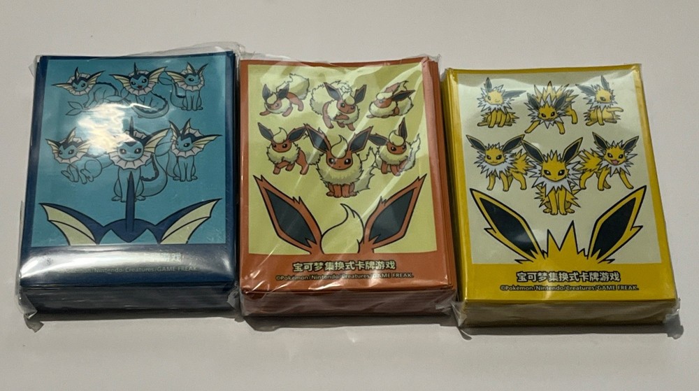 Pokemon S-Chinese EEVEE Playmat+Deck Box+Storage Box+Dice+Damage Counters+ More