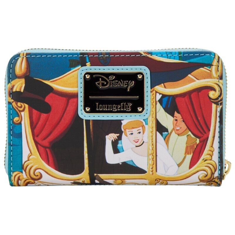 Loungefly Disney Cinderella Princess Scenes Jaq Gus & More Zip Around Wallet NWT