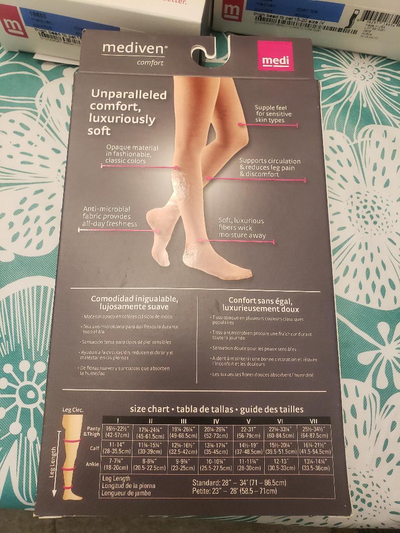 Mediven Comfort Compression Stockings Thigh High w Lace Band 20-30 Size & Color