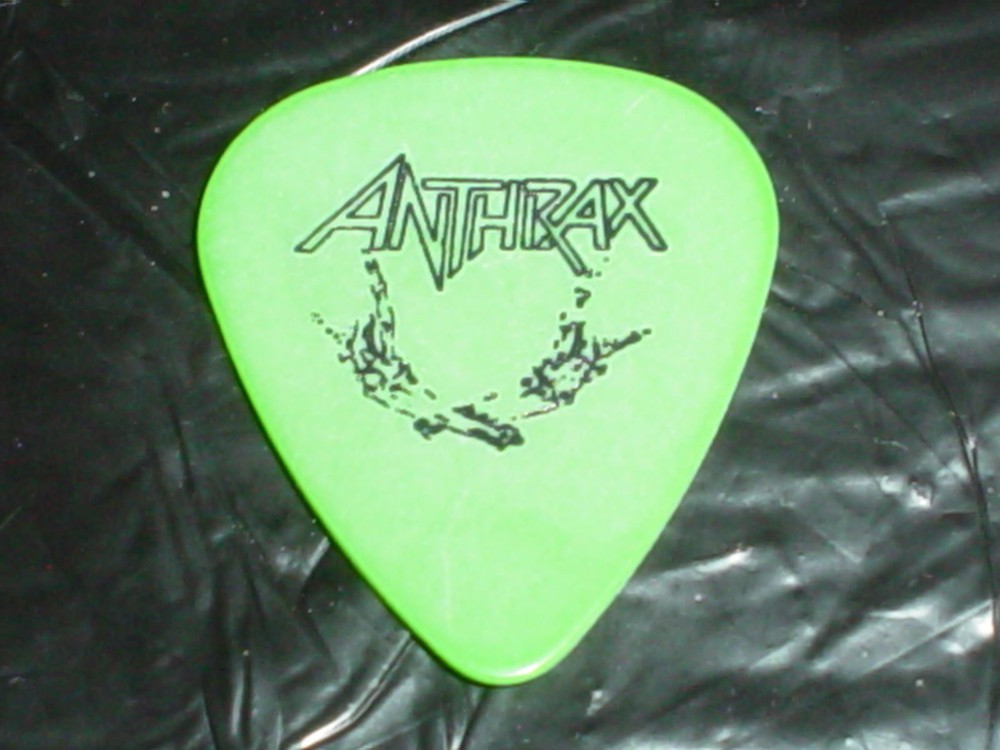 ANTHRAX Skeleton Logo & Scott Ian Signature GUITAR PICK From 1996 PanterA Tour