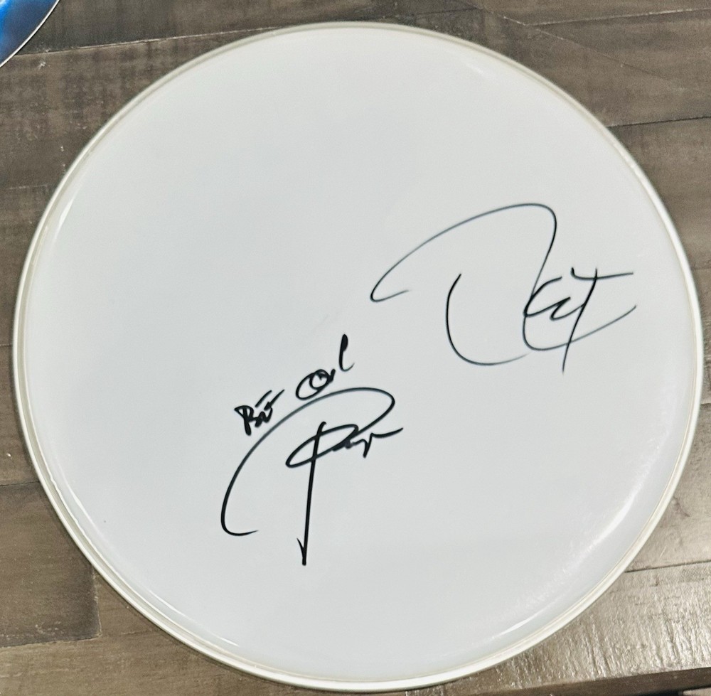 Pantera Signed Drum Phil Anselmo Autographed Drum Rex Brown Signed Drum Proof !