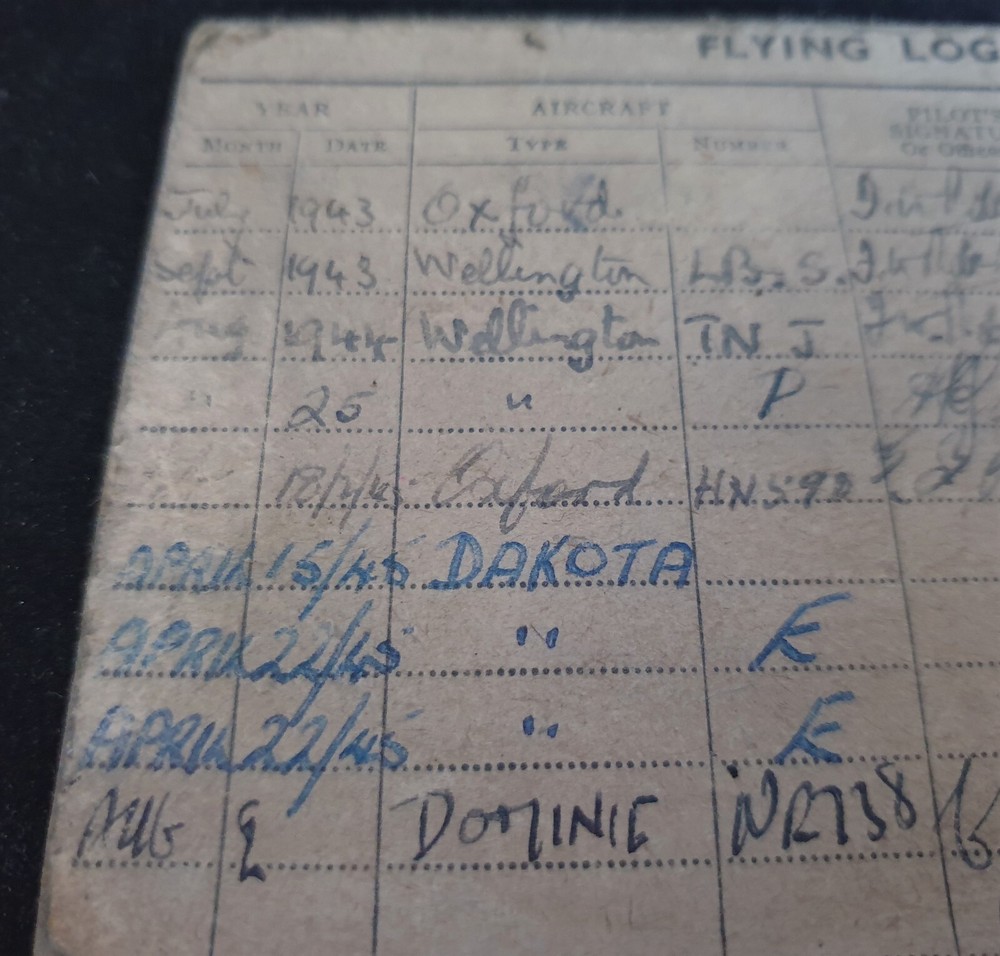 WW2 RAF Air Training Corps Cadet's Gliding and Flying Log- Dated 1943 to 1945