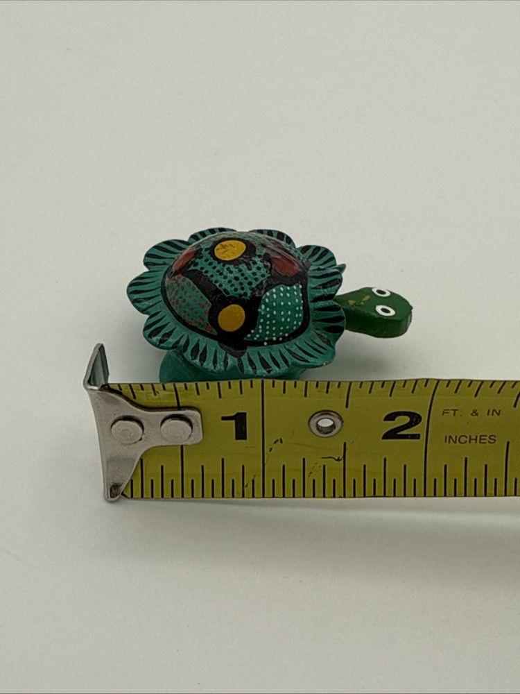 Mini Bobble-Head, Turtle Hand Crafted / Painted **Has Some Paint Chips**