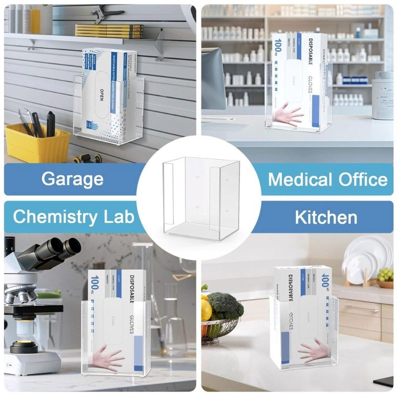 Multipurpose Glove Rack Wall Mount Easy Access and Storage Gloves Dispenser