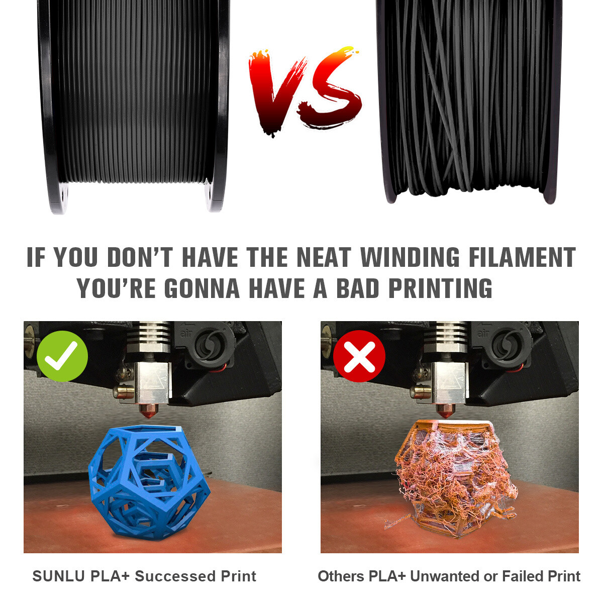 【BUY 6 GET 4 FREE,ADD 10 】 SUNLU PLA Matte META PLA+ PETG SILK ABS TPU Filament
