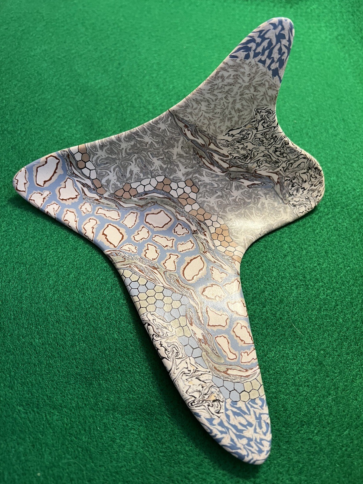 SIGNED Handcrafted NERIKOMI Art Pottery LOU MILLER 2001 Bowl Dish ORIGINAL