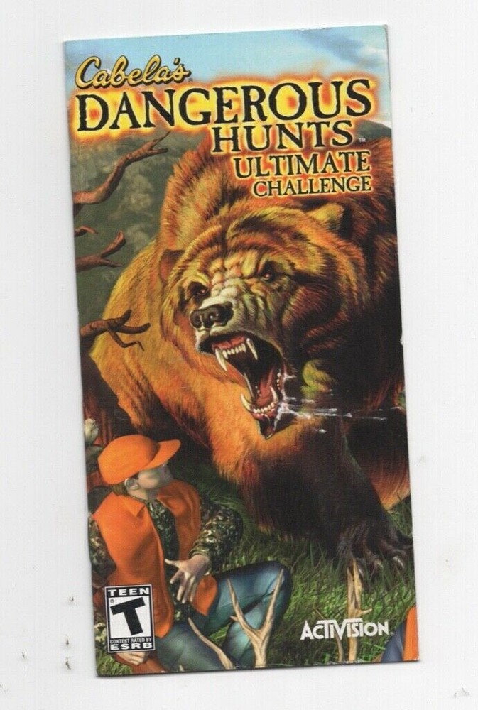 Cabela Dangerous Hunts Ultimate Challenge PSP MANUAL ONLY Insert Authentic