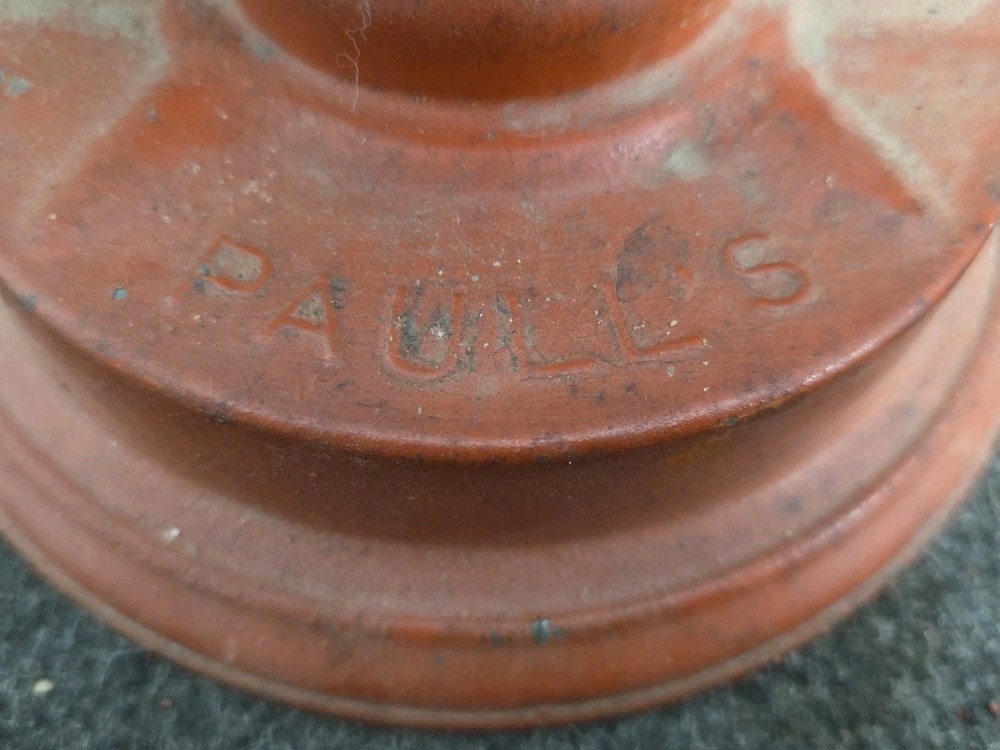 Antique Paull's Red Lantern No. 0 Clear Globe. UNTESTED.