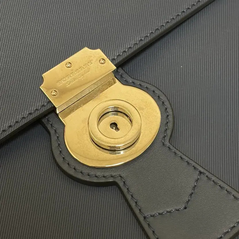 Burberry Leather Briefcase Blue Official