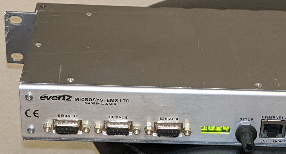 Evertz CP-1024E Quartz Router Control Panel, Rackmount Unit