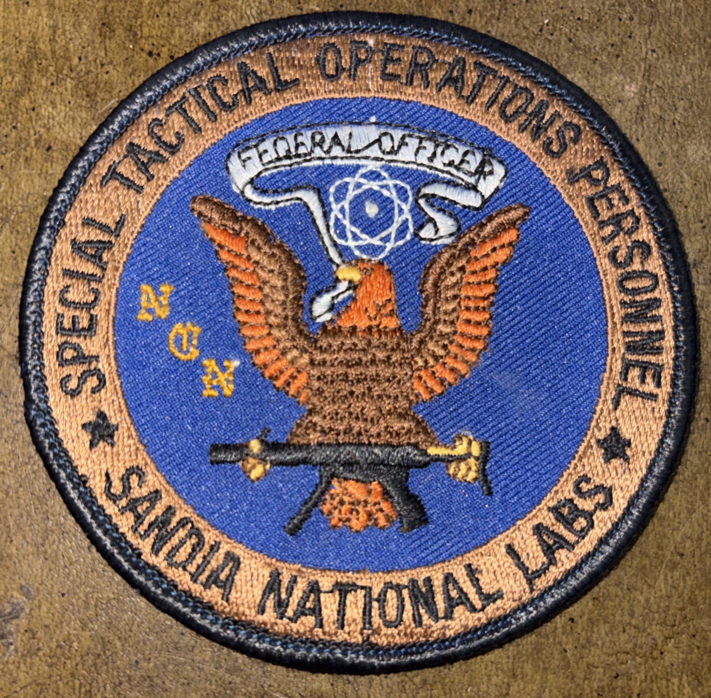 Special Tactical Operations Personnel Sandia National Labs Federal Officer Patch