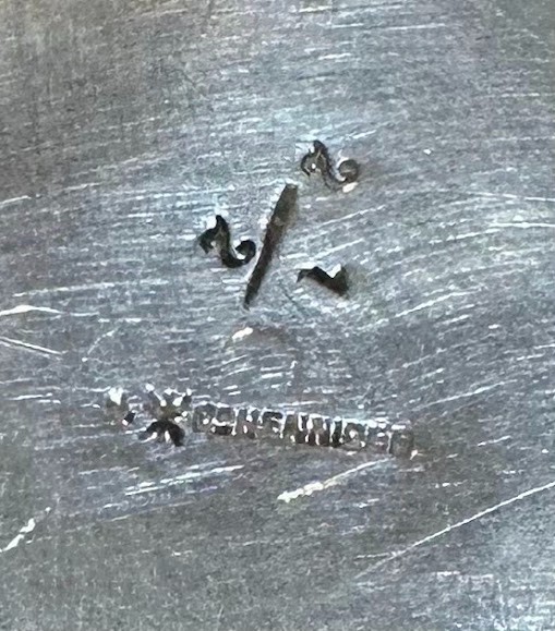 Henniger Antique Silver Plated Tilting Teapot