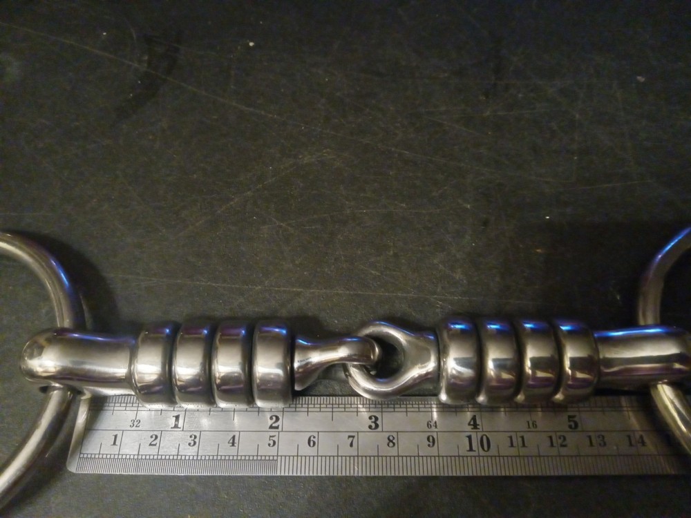 New Loose ring Snaffle Bit stainless rollers 5 1/2 in mouth cherry roller