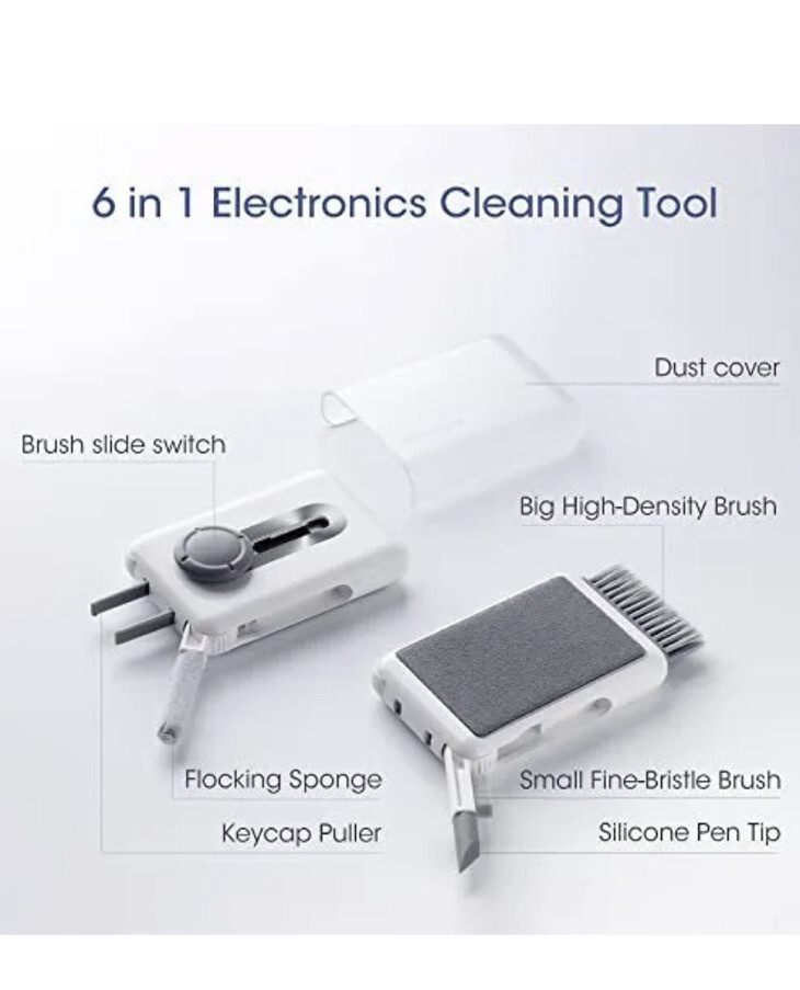 6in1 Electronics Cleaner Kit Soft Brush Earbud Cleaner Kit Multifunctional