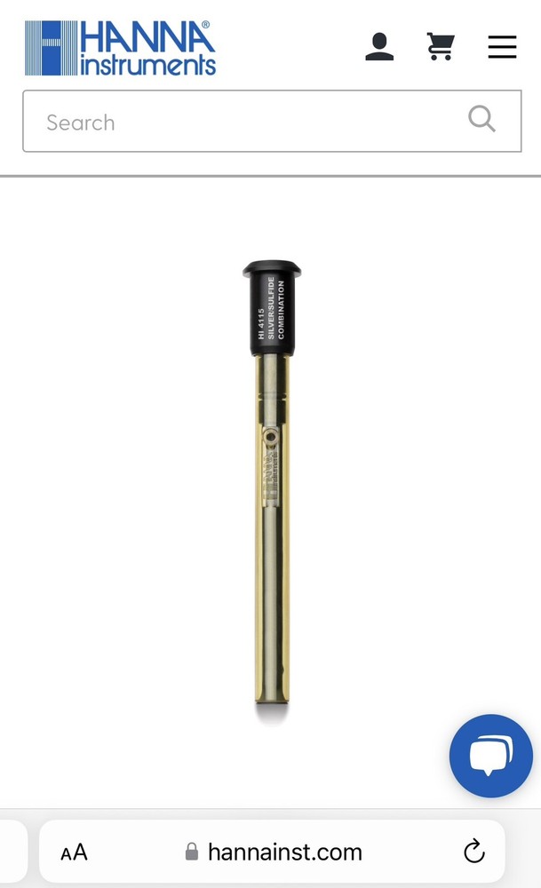 Hanna HI4115 Silver/sulfide Selective Electrode