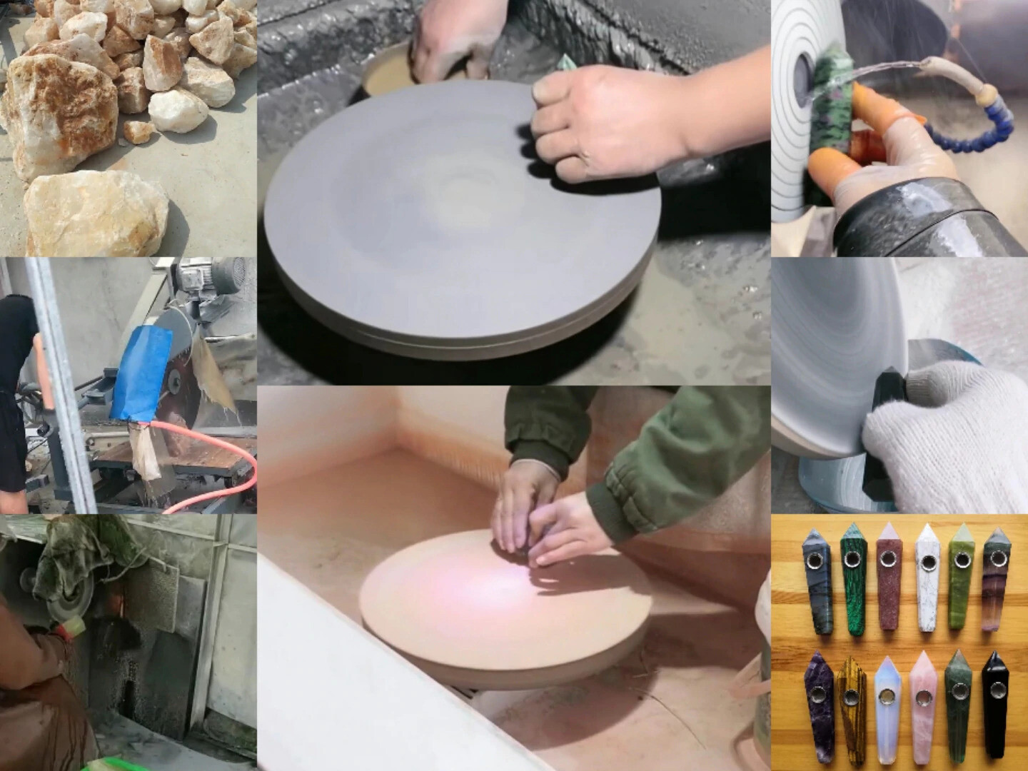 Handmade Gemstone Pipes Quartz Smoking Crystal Pipe Smoke Tobacco Bowl