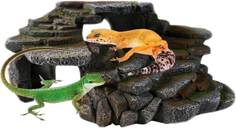 Realistic Shale Scape Step Ledge – Ideal Hideout for Aquatic & Terrestrial Pets