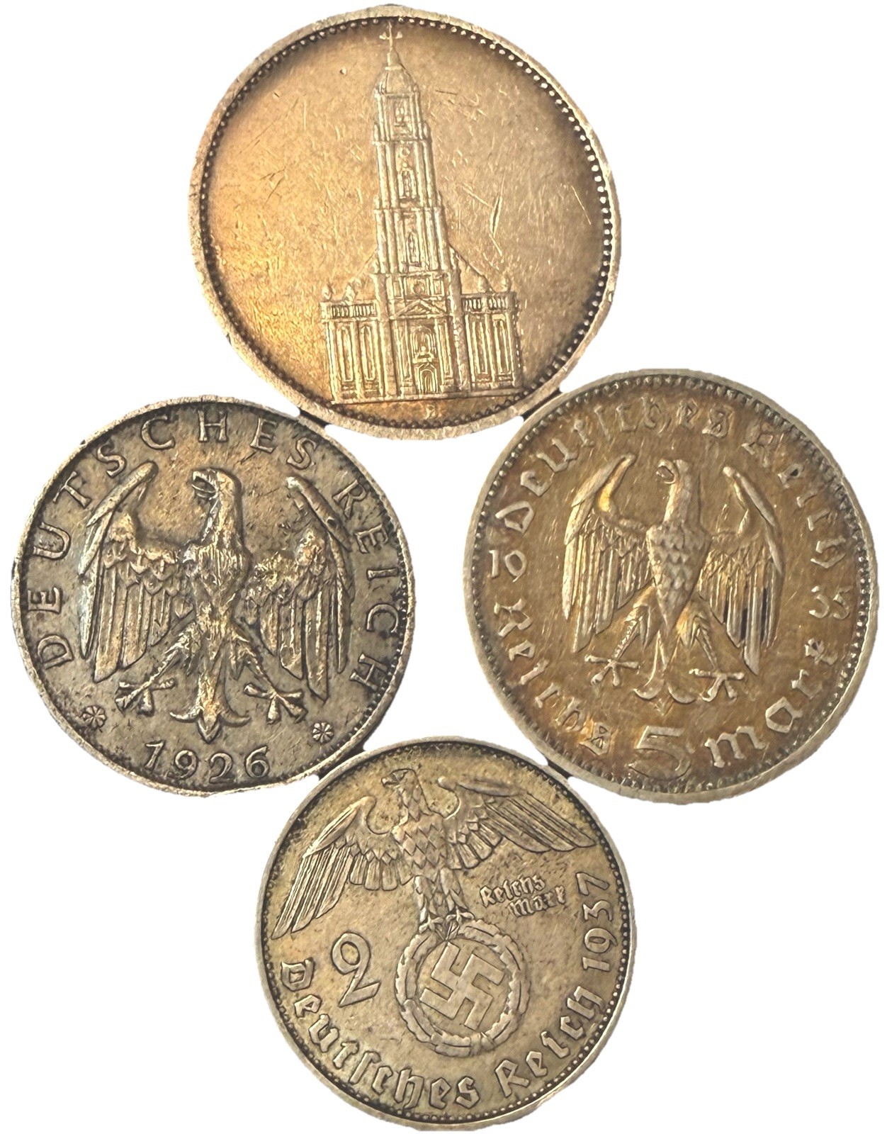 4 silver coins Of The German Third Reich