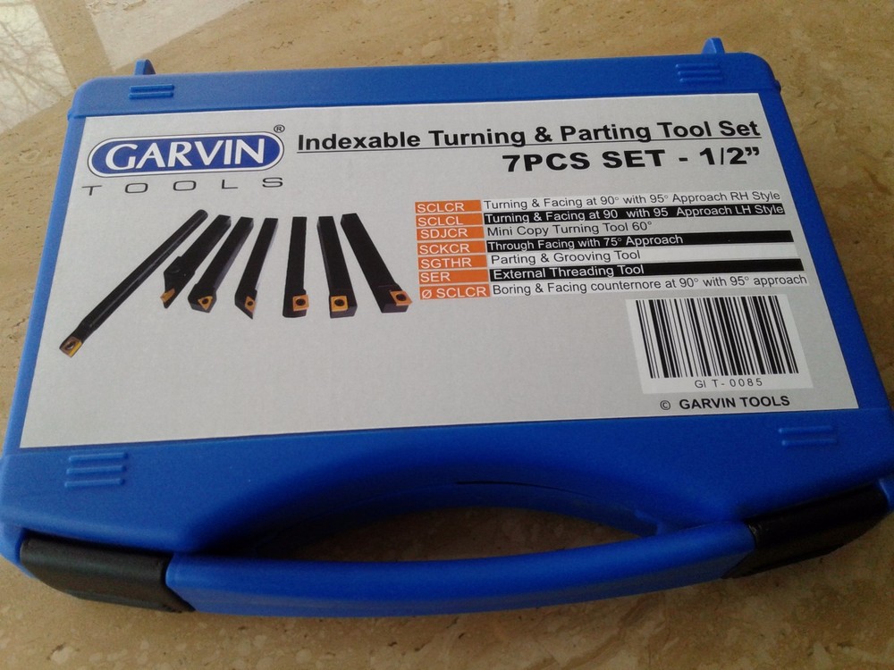 1/2" Indexable Turning, Parting, Threading, Boring Tool 7pcs set #1004-IDX-GV12