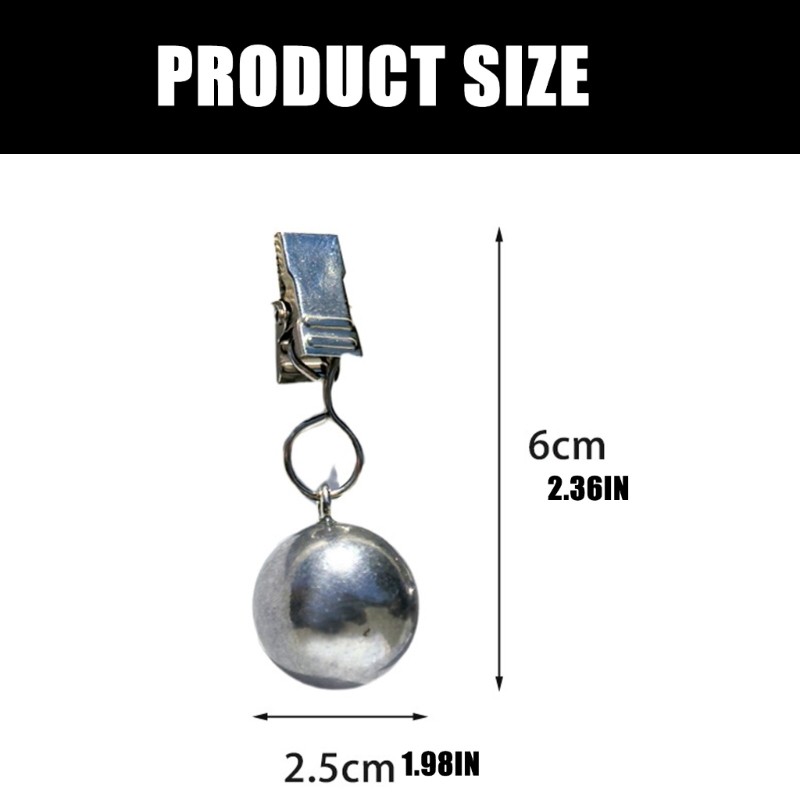 Practical Metal Ball Clamps for Securing Tablecloths Curtains in Homes Camping