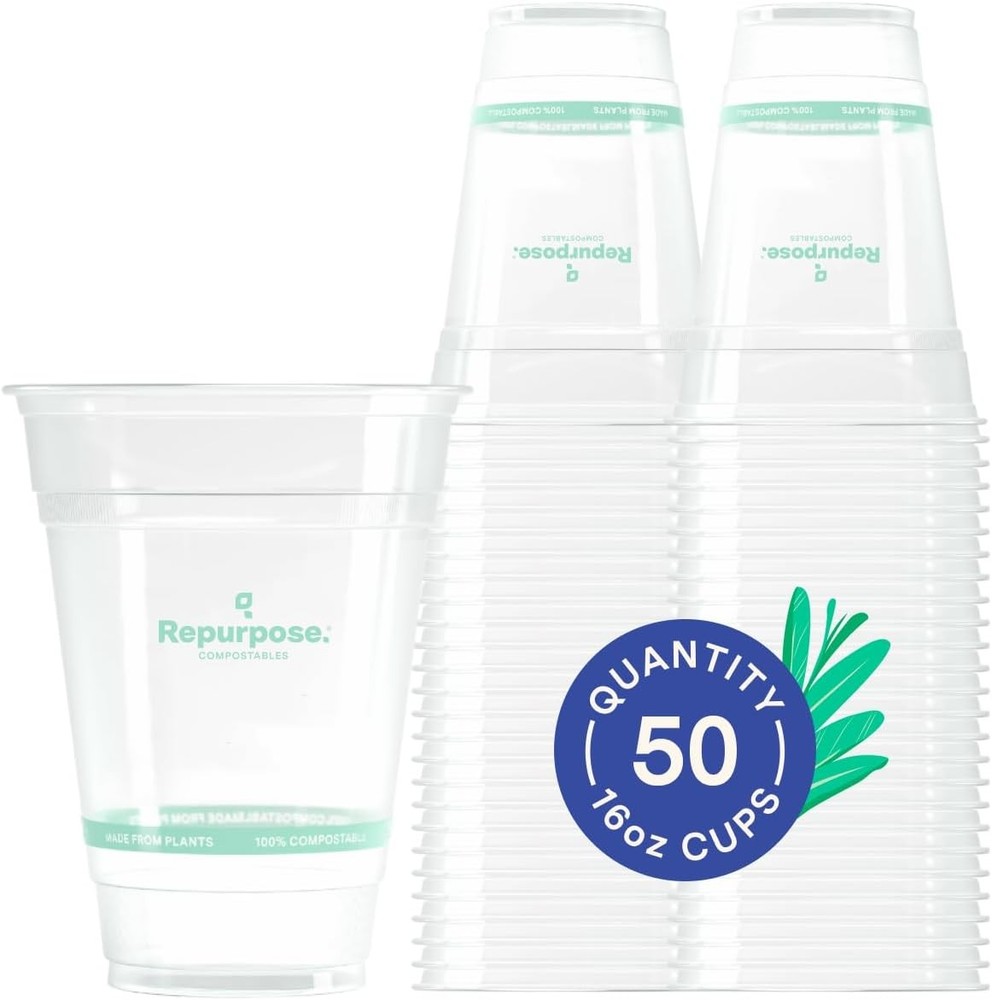 Repose  postable Plant-Based Clear Cold Cups,, No PFAS
