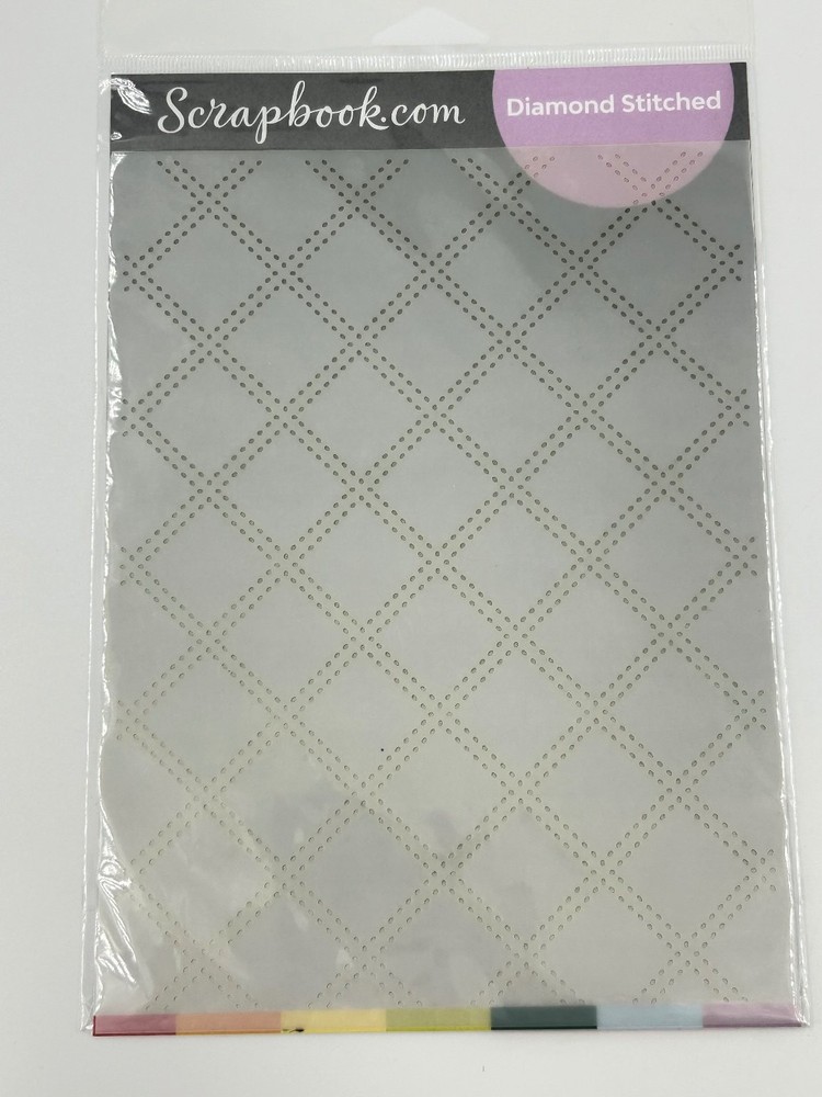Scrapbook.com Diamond Stitched Stencil Quilted Pattern Paper Crafts USA