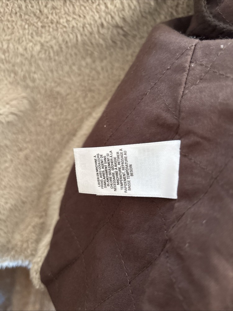 Cabelas Brown Hunting Jacket Lined Size Large Regular Zipper Pockets EUC