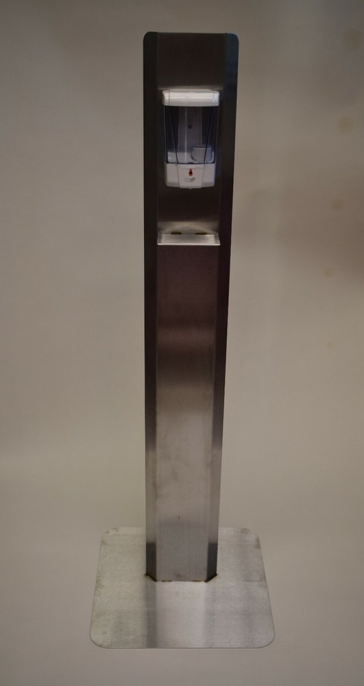 Universal disinfectant, soap, and sunscreen stand