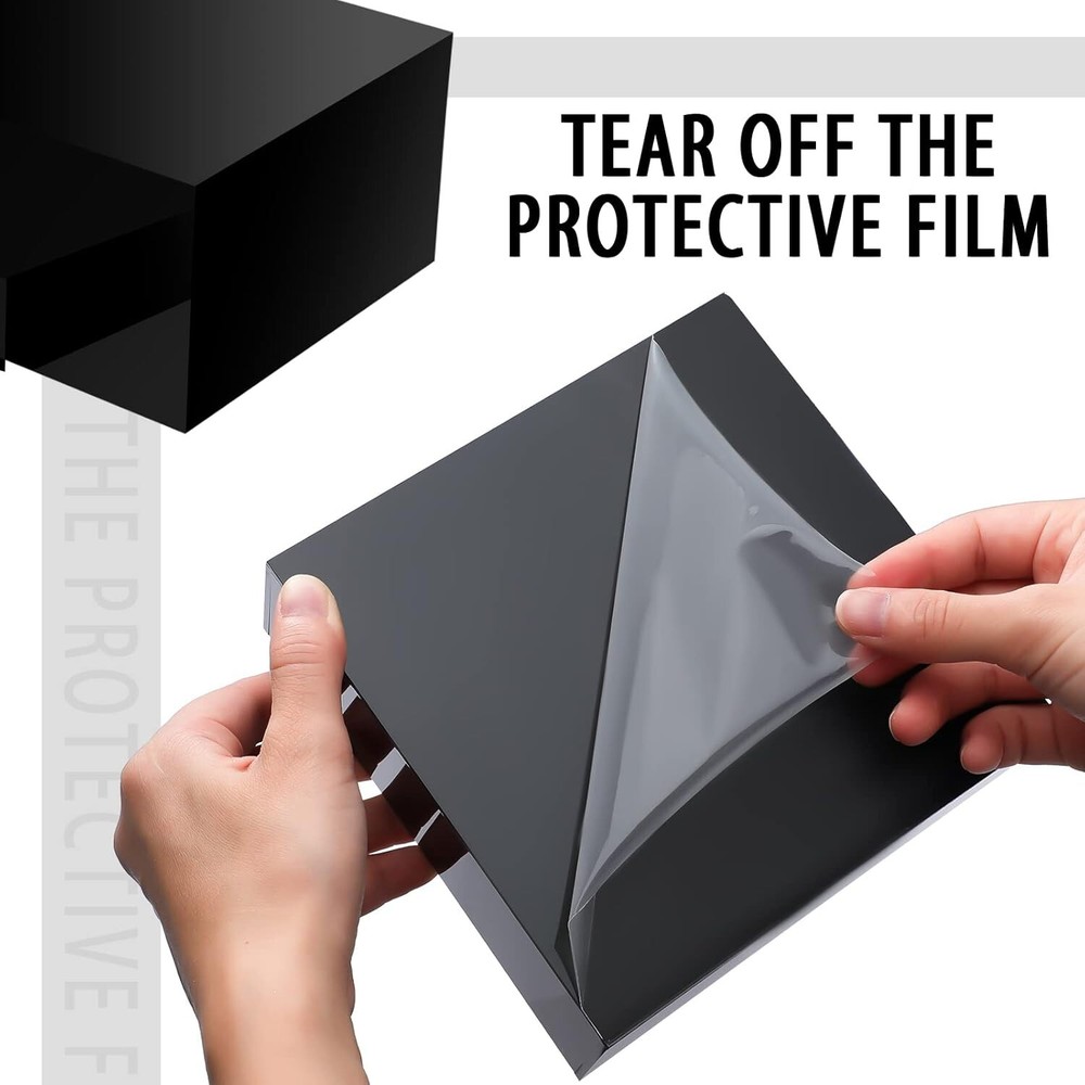 6 Pcs Acrylic Display Risers Acrylic Boxes Acrylic Display Nesting Cubes Black