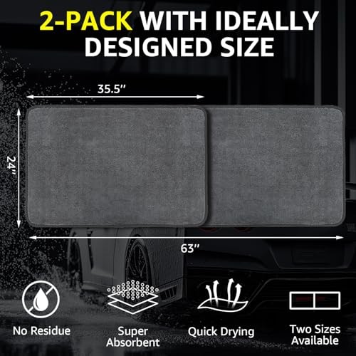 Microfiber Car Drying Towel with Twisted-Loop Technology 2-Pack (Oversized